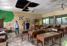 Foto: Tampak beberapa kerusakan yang terjadi di SMPN 1 Mejobo Kudus
