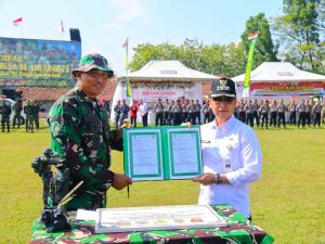 Foto: Bupati Kudus Hartopo saat menghadiri penutupan program TMMD Reguler ke-116 Tahun Anggaran 2023 di Desa Gulang