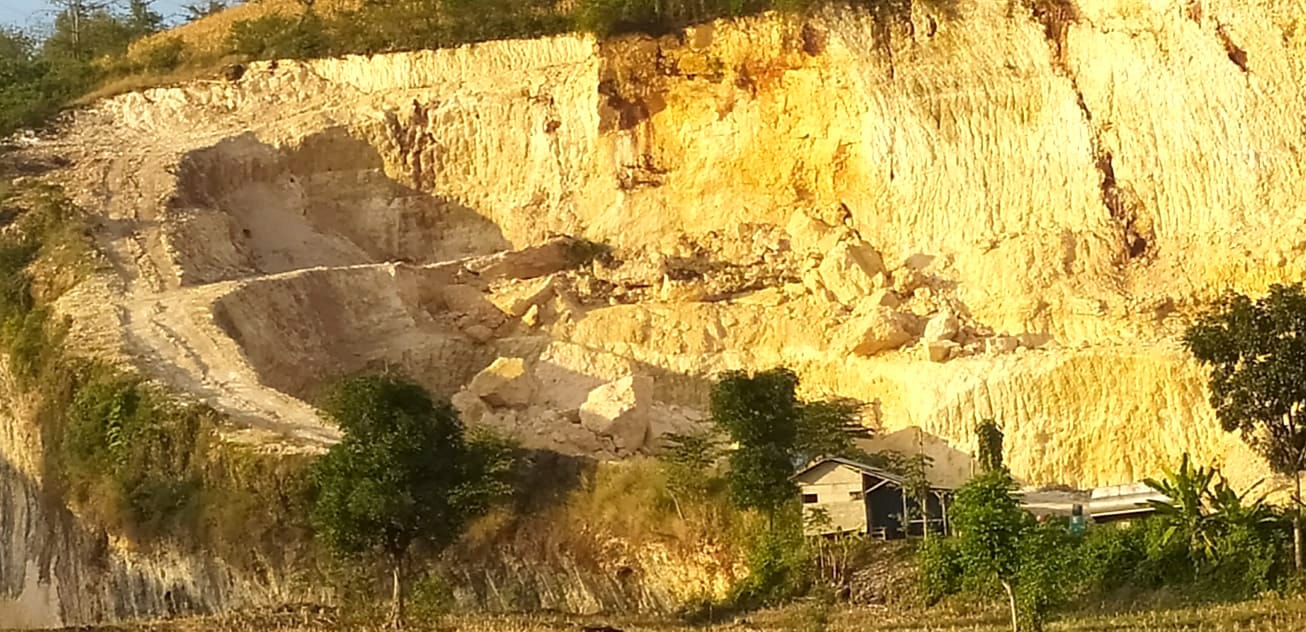 Penampakan tambang di Desa Kedungwinong, Kecamatan Sukolilo, Pati (Istimewa)