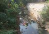 Penampakan sampah di sungai Wedarijaksa