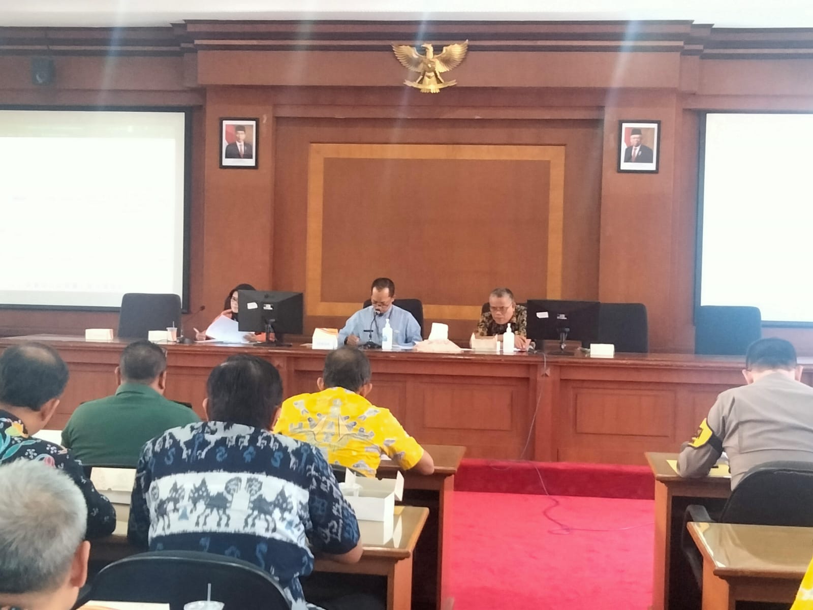 Berlangsung rapat koordinasi persiapan peringatan hari jadi Pati di Ruang Pragola, Setda Pati, Kamis (13/7/2023)