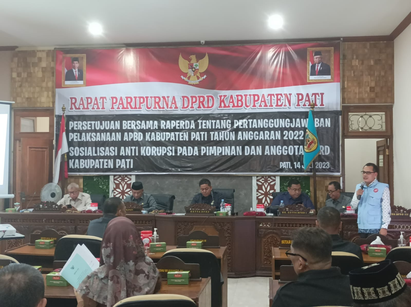 Berlangsung rapat paripurna DPRD Kabupaten Pati, Jumat (14/7/2023)