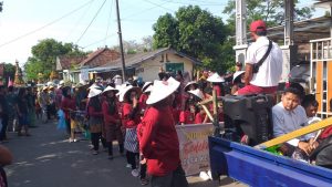 kirab budaya pada rangkaian acara sedekah bumi atau bersih desa