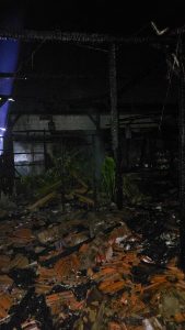 Lokasi kejadian kebakaran di Danyang, Purwodadi, Grobogan pada Rabu, (19/07/2023)