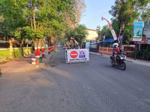 Pemberlakuan jalan satu arah di Jalan Siswa pada Kamis (27/7/2023)