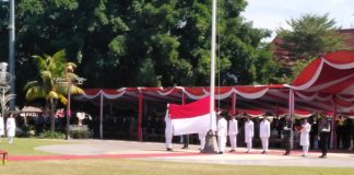 Upacara peringatan HUT ke-78 Kemerdekaan Republik Indonesia di Alun-alun Simpang Lima Pati, Kamis (17/8/2023)