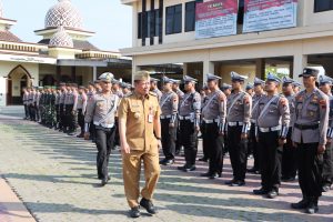 Wakil Bupati Grobogan Bambang Pujiyanto di halaman Mapolres Grobogan pada Senin (4/9/2023)