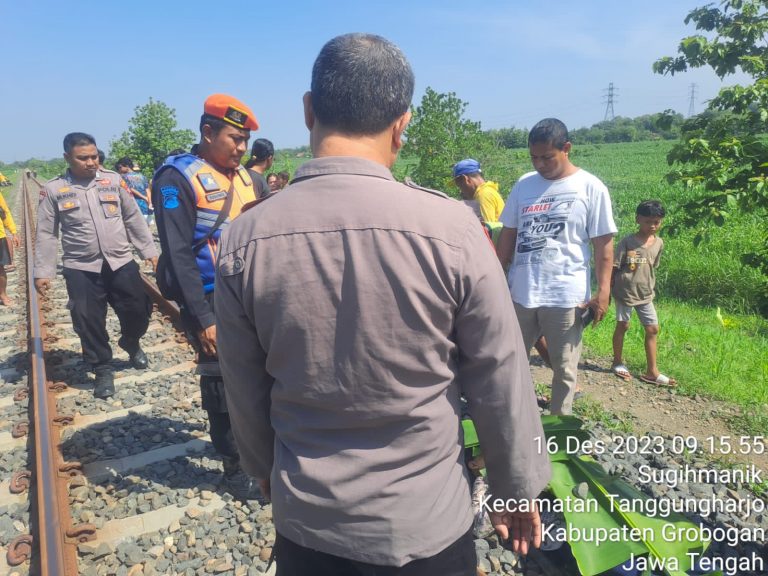 Tertemper Kereta Usai Cari Rumput, Perempuan di Grobogan Meninggal