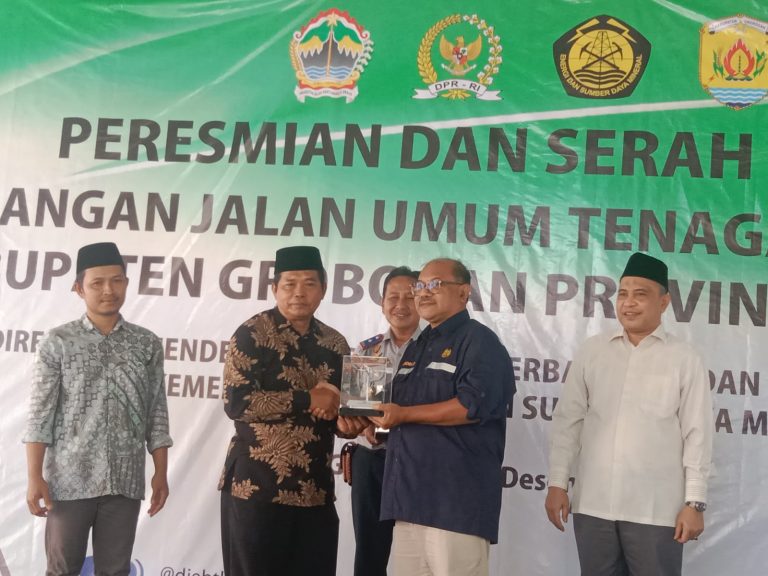 Desa Karangsono Grobogan Dapat 25 Lampu Penerang Jalan Bertenaga Surya