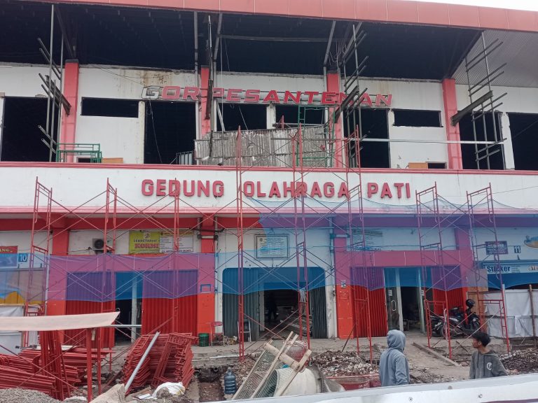 Renovasi GOR Pesantenan Pati Ngebut, Progres Melebihi Target