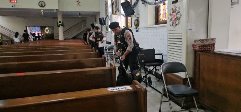 Jelang Natal 2025, Polresta Pati Sterilisasi Gereja, K9 dan Jibom Dikerahkan