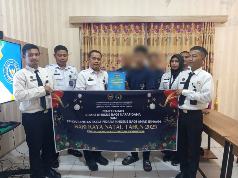 Natal Penuh Makna, Lapas Pati Beri Remisi Khusus Bagi Warga Binaan