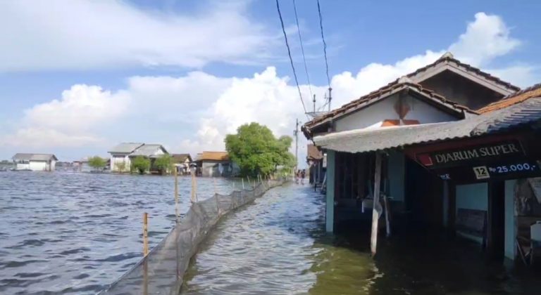Air Tak Kunjung Surut, Tunggulsari Dihantam Banjir Sungai dan Rob