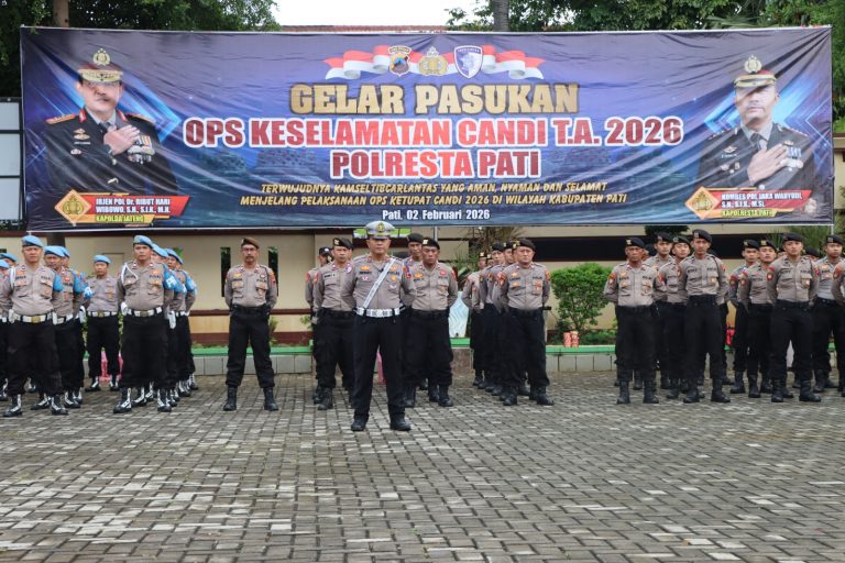 Tekan Pelanggaran Lalu Lintas, Polresta Pati Gelar Ops Keselamatan Candi 2026