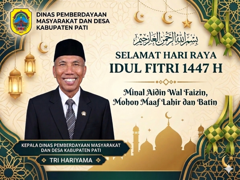 Ucapan Hari Raya Idul Fitri 1447 H Dispermades Pati