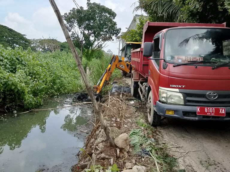 DPUTR Pati Angkat Enceng Gondok Sungai Selok Juwana
